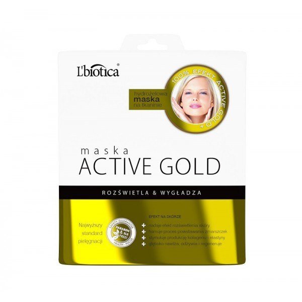 Maska hydrożelowa Active Gold - Rozświetla i wygładza (1) - kosmetyki naturalne