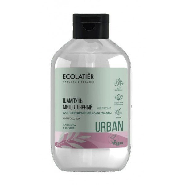 Micelarny szampon do skóry wrażliwej - Aloes i werbena, 600 ml (1) - kosmetyki naturalne