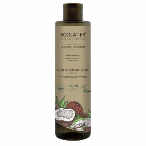 Szampon-balsam do włosów 2w1 z ekstraktem z kokosa, 350 ml (1) - kosmetyki naturalne